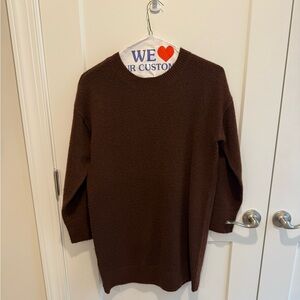 All in Favor Brown Knit Sweater Dress